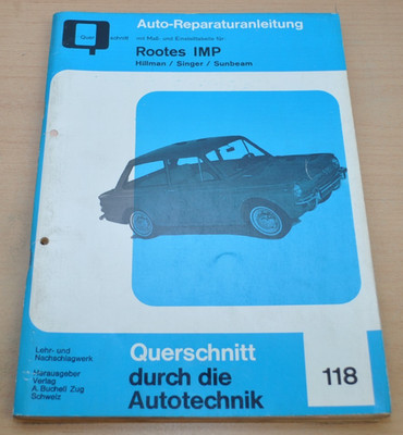 ROOTES IMP Hillman Singer Sunbeam MK I II Sport Coupe Reparaturanleitung B118