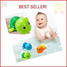 Bath Toys, Cute Swimming Turtle Baby Bath Toys for Toddler 1-3, Water Pool Float