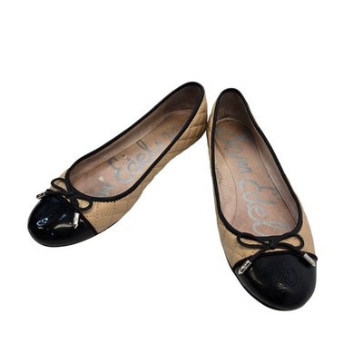 Sam Edelman Leather Becka Cap Toe Ballet Flats Size 8.5M