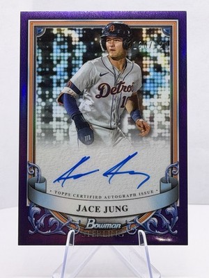 2024 Bowman Sterling Jace Jung Purple On Card  Auto 120 /120 Last Print
