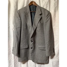 Oscar De La Renta Men's Houndstooth Wool Silk Blazer Sport Coat - Size 42 L