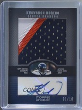 2009 Topps Unique Jumbo Auto Relics 1/10 Knowshon Moreno #JAR-KM Auto 0st9