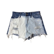 Vervet by flying monkey colorblock denim shorts xs