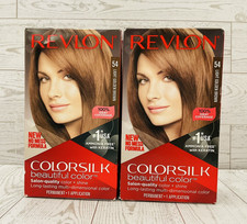 Revlon Colorsilk Permanent Hair Color 3D Dye 54 Light Golden Brown 2 Pack 