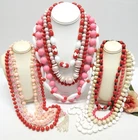 VINTAGE COSTUME JEWELRY BEADED NECKLACE LOT