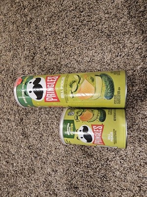 Pringles Dill Pickle Regular And Small Cans Chips Crisps Limited