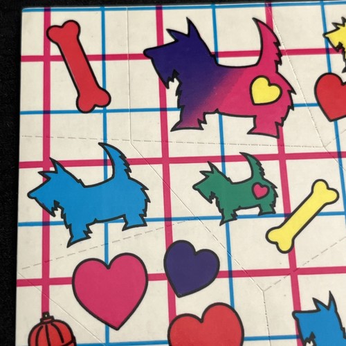 Vintage LISA FRANK Scotty Dogs Sticker Sheet - Picture 2 of 10