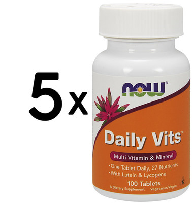 5 x NOW Foods Daily Vits - 100 tabs (169,90 EUR/kg)
