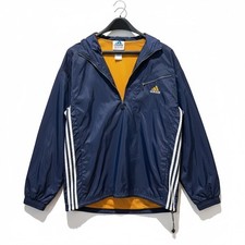 Vintage 90s Adidas Half Zip Windbreaker Jacket Men L Navy Gold Mesh Lined Sport