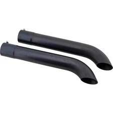 Slip-Over Kickout Hotrod Ratrod Extension Exhaust Pipes, Plain, 3-1/2 x 26 Inch