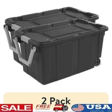Extra Large Storage Bin 40 Gallon Wheeled Plastic Storage Container with Handle