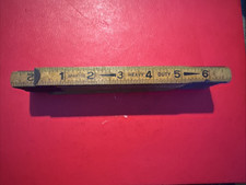 Vintage Sparton Heavy Duty 72" Wooden Folding Ruler Made In USA
