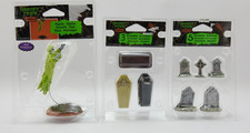 Lemax Spooky Town Halloween Village Train Cemetery Graveyard Accessories Lot