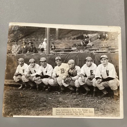 ca 1938 Boston Bees Ralph McLeod, Al Moran Rookie Photo All From Hartford