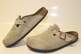 Birkenstock Boston Soft Foot Taupe Suede Clogs Mens 11 R 44 Germany Made Shoes