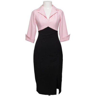 Glamour Bunny, Kleid, Größe: XS, Business Babe, Pink/Schwarz, Einfarbig #RzI