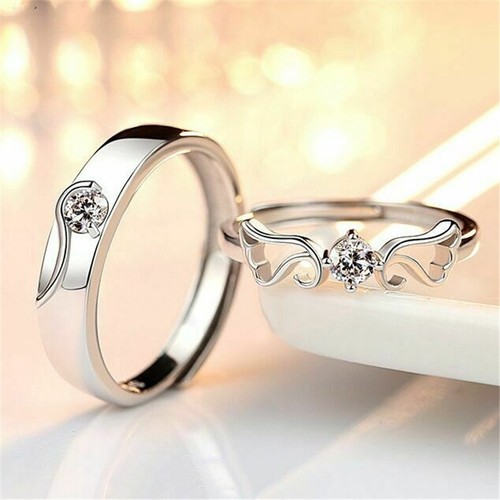 Adjustable Mouth Ring Girls Wing Gift Open Angel Couple Women Jewellery - Picture 2 of 10
