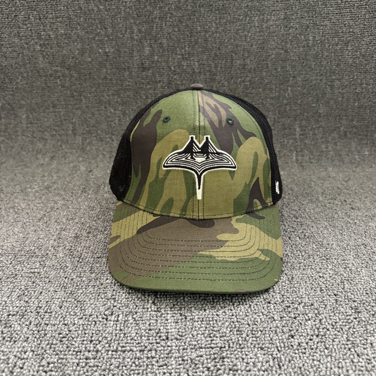 47 Brand Seattle Kraken Trucker Snapback Camo Black Mesh Back One Size