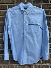 Ralph Lauren Boys Oxford Button Down Shirt Light Blue Size 16 Long Sleeve Cotton
