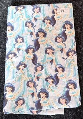 Disney Baumwollstoff Jasmin Aladdin 1,1m x 1,4m türkis