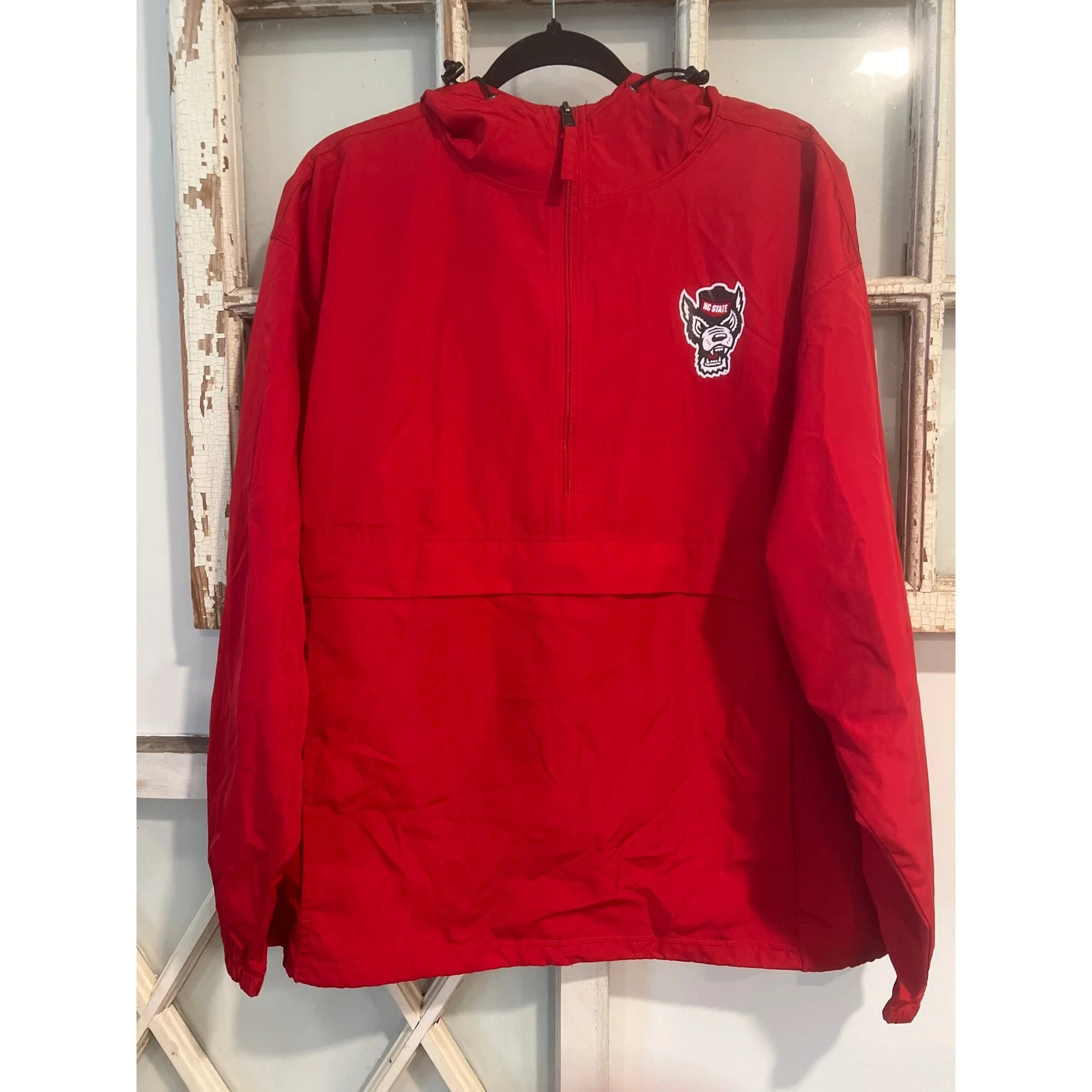 NC State Wolfpack men's large red Champion windbreaker jacket