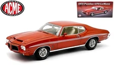 New Acme 1:18 Scale 1972 Pontiac GTO Le Mans (Sundance Orange) A1801226