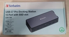 Verbatim USB-C Pro SSD Enclosure Universal 15-in-1 Docking Station 32173