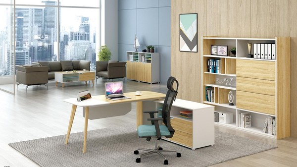 Eckschreibtisch Kabelkanal Home Office Tisch Groß Chef Tische Schreibtisch MöBel-image