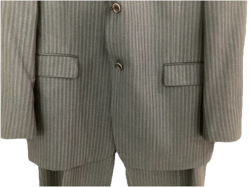 Men's VTG Cremieux Loro Piana Wool 2-Piece Suit Navy Pinstripes Size 44L 38x31 - Picture 4 of 16