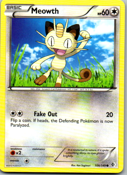 Meowth Common Boundaries Crossed 106/149 LP
