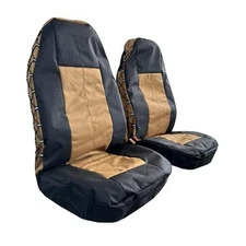 Tan Seat Covers for Cars Trucks SUV, Universal Canvas Tactical Multi Tan Black