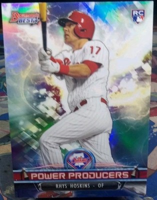 2018 Bowman's Best Power Producers RC ROOKIE Rhys Hoskins Philadelphia Phillies 