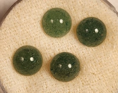 AVENTURINE. 6 mm rds. Nice green color.