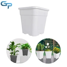 Re-Usable 1/2/3/5/7/10 Gallon Square Nursery Pot Plastic Grow Pots Plant 10/5PCS