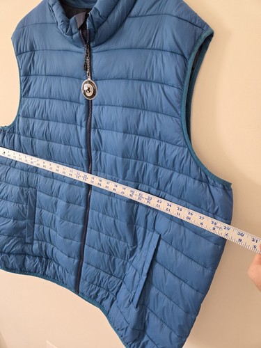 Swiss Tech Mens Vest Blue Puff Zip Lined Nylon Size 3XL XXXL 54 - 54 Comfort - Picture 9 of 9