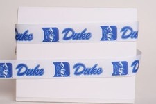 DUKE UNIVERSITY BLUE DEVILS 7/8" GROSGRAIN RIBBON 1,3,5,10 YARDS SHIP FROM USA