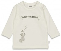 Schlichtes La Shirt In Offwhite Catch Your Dreams Bio Bw Jersey V. Feetje