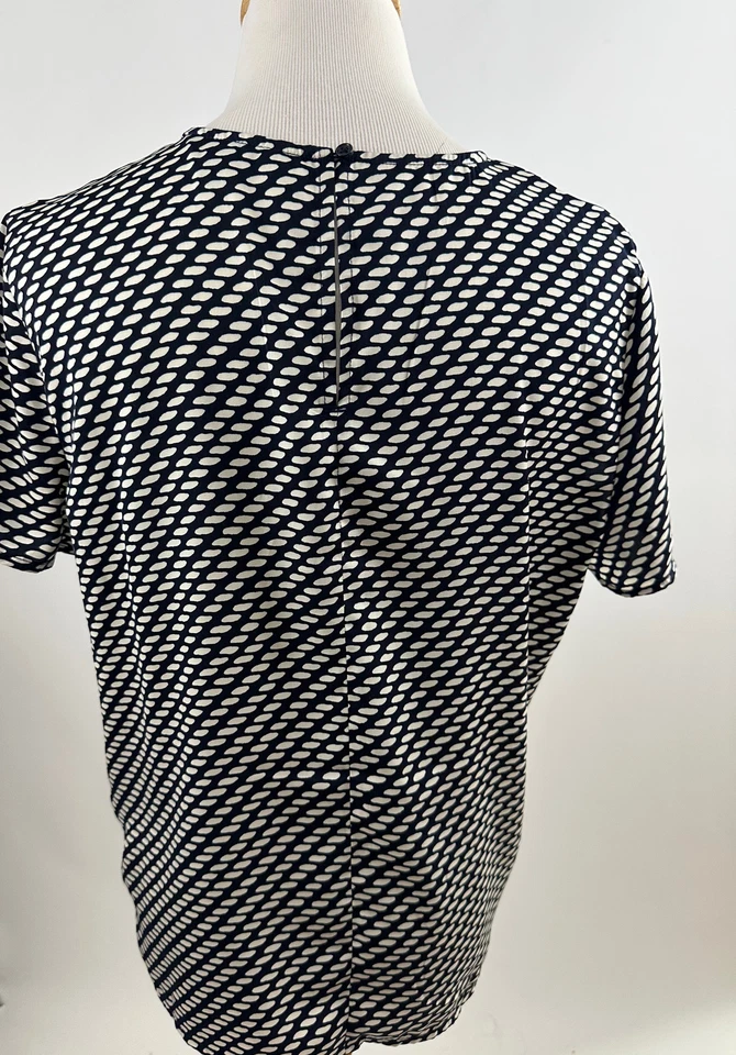 Blusa Mujer BANANA REPUBLIC Estampado Azul Manga Corta S Foto 2 de 4