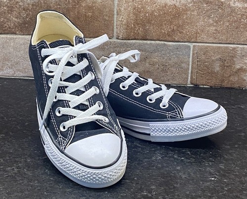 Converse All Star Chuck Low Black Shoe Sneaker Sz Woman 9 Men 7 Canvas - Picture 6 of 12