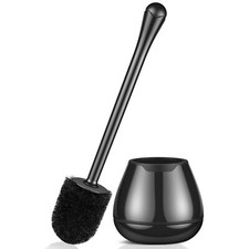 Toilet Brush and Holder Toilet Bowl Brush and Holder with Long Handle Plastic...