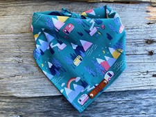 Dog Bandana Over The Collar, Camping, Dog Bandana, Traditional Tie, Personalized