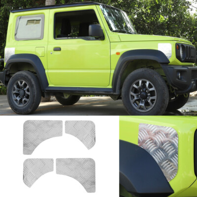 Alloy Silver Front &Rear Fender Protector Panel Cover For Suzuki Jimny 2019-2022