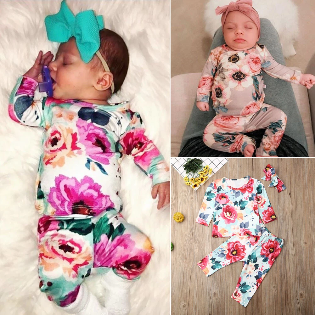 Baby girl floral best sale pants