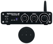 Rockville BLUAMP 21 BLACK 2.1 Channel Bluetooth Home Amp Wifi Streaming Receiver