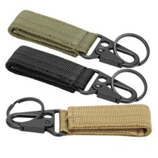 Tactical Carabiner EDC Keychain Nylon Webbing Keys Holder Belt Hook Buckle Clip