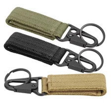 Tactical Carabiner EDC Keychain Nylon Webbing Keys Holder Belt Hook Buckle Clip