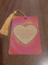 "Detachment" Love Affirmation Bookmark Tarot Oracle Card Gift Purified & Charged