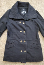 Xth Mountain Surplus Vail, Co Winter Black Double Breasted Button Pea Coat Med