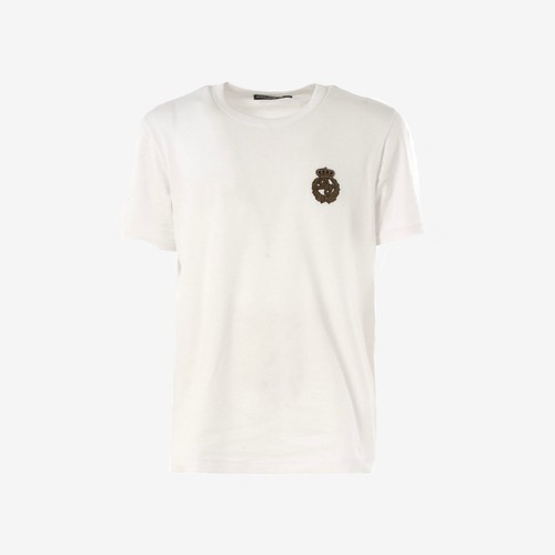DOLCE \u0026 GABBANA D\u0026G Ricamato Corona T-Shirt-Bianco | eBay