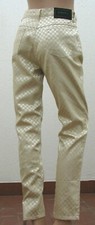 VERSACE CLASSIC V2 Women's Vintage Pants 5 Pocket Jeans Beige Gold High Waist